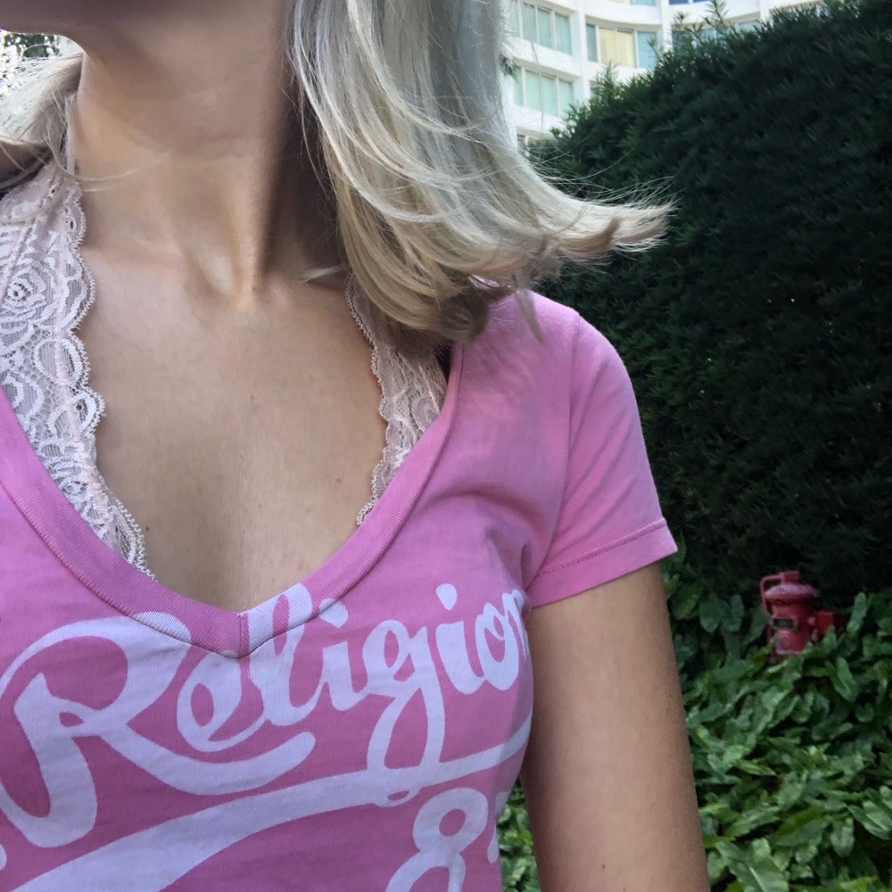 True Religion V neck Xs